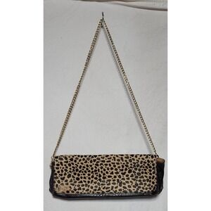 Maurizio Taiuti Genuine Leather Fur Animal Print Bucket Bag Italy